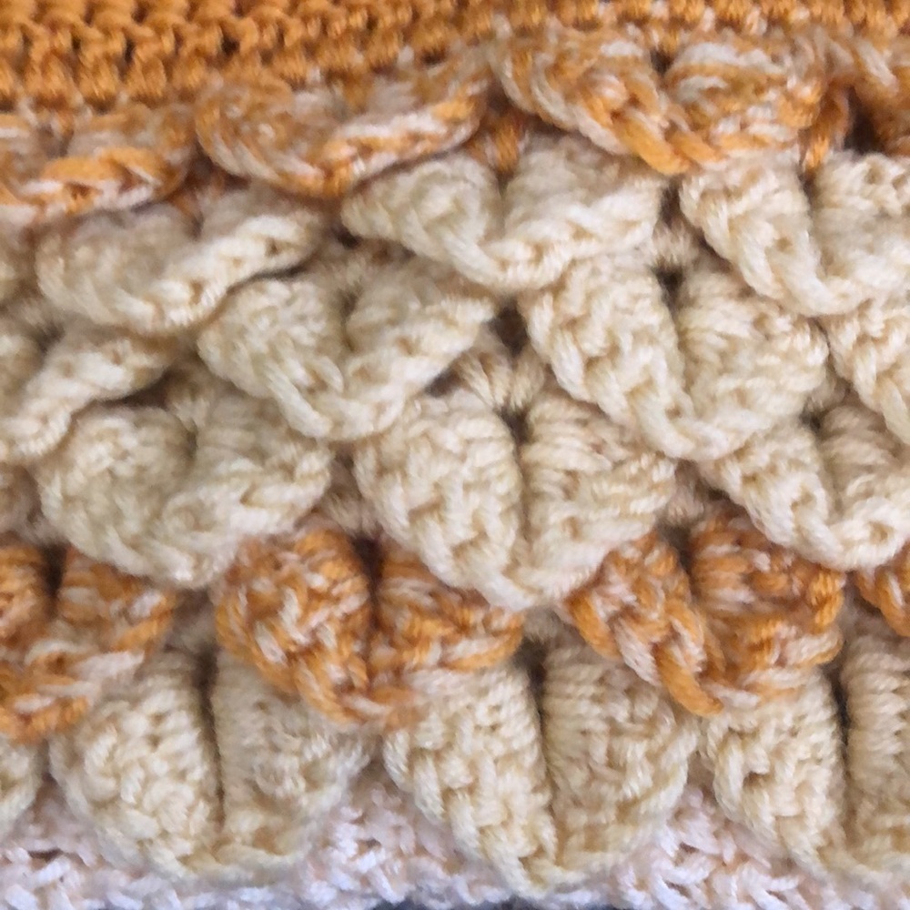Hand crocheted neck warmer with hood - Picture 2 of 4